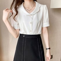 걸즈데이 웨이브 카라 블라우스