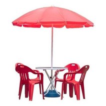 야외 캠핑 낚시 4인용 파라솔세트A(대-파랑-받침포함), 쿠팡 원형_빨강_녹색