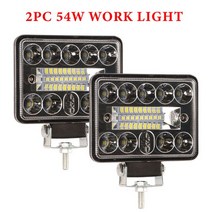 저렴한 굴삭기 헤드 라이트 SUV 작업 스포트 모토 안개등 스쿠터 스포트라이트 화이트 슈퍼 18 LED 6500k 1, 01 WHITE, 02 2Pcs