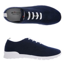 [키톤] 22FW USSCLAW N0084825 BLU 로고 캐시미어 스니커즈
