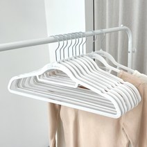 이안리빙 논슬립 벨벳옷걸이 니트옷걸이 바지걸이 대량옷걸이 화이트 10P, 그레이 10P
