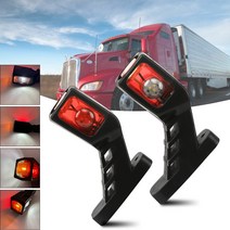 카고트레일러 캠핑 미니 카고트레일러 12V 24V 9LED 트럭 트레일러 캐러밴 밴 외부 사이드 마커 조 3 얼굴, 한개옵션0