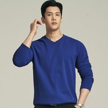 업클라스 남성용 브이넥 긴팔 티셔츠 a088