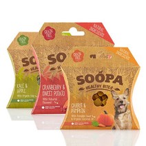 SOOPA 수파 영국 수입 비건 애견 건강간식 그레인프리 100% 식물성 야채 헬시 바이트, 헬시바이트 코코넛&치아씨드 50g