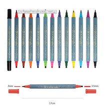 지그 ZIG 캘리그라피 트윈팁 tc-3100 마카 손글씨 컬러링 낱색, 025핑크