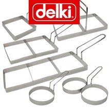 델키 스텐레스 계란틀 계란후라이 모양틀 6종, 윗손잡이 사각2구