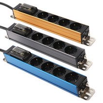 아이정 알루미늄 고용량 누전차단 4구 멀티탭, 레드, 5M