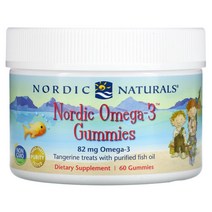 Nordic Naturals 노르딕오메가3 젤리 탠저린향 82mg 60개입, 120개입