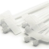 케이블 타이형 네임태그 랜선 케이블 전선 주기용 배선정리 네임타이 100mm 화이트 100EA