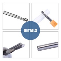 UCHEER-5pc 3.175mm 목재 가공용 싱글 플루트 엔드 밀 CNC 커터 카바이드 공구 MDF 합판용 밀링, 02 1d-4l
