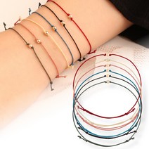 한 줄 3mm 14k 볼 매듭 팔찌 실팔찌 컬러 심플한 팔찌 소원 포인트 여름 팔찌 커플