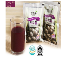함초롬 순수 100% 천연 과일즙[100ml]포도즙 50팩, 100ml, 300개