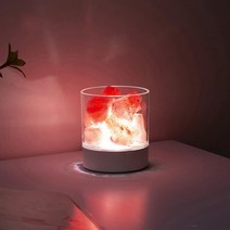 히말라야 암염 램프 옥받침 소금 무드 등 led 크리스탈 dimmable 변색 usb 전원 테이블 조명 이동식 침실 수면 야간 조명 침대 옆, 완전한 세트