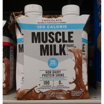 Muscle Milk Genuine Non Dairy Protein Shake Chocolate 머슬밀크 제뉴인 프로틴 쉐이크 초콜릿 11oz(330ml) 2팩, .개, .
