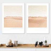 유홍아트 파스텔 골드사막 러블리감성 인테리어액자 10호(53x41cm) (6064987), 프레임액자(검정)