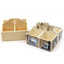 원목 하트 4칸 꽂이 반제품 M-02-030