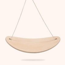 원목 어린이 곡선 시소 멀티 보드 로프 감각통합 교구 그네 신체 놀이 활동, 원목1형