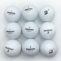 브리지스톤 투어스테이지 혼합 화이트 A-급 10알 2피스 3피스 필드용 물로만 세척 로스트볼 창고 샵
