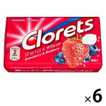 일본과자 일본사탕 태블릿캔디 몬데리즈 Clorets 클로레츠 릴렉스 태블릿 스트로베리&블루베리 40알 x 6개