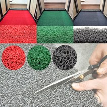 미끄럼방지 코일매트 1M 단위 쿠션 롤 A형 / 현관 출입구 발코니 매장 업소 바닥 아파트 빌딩, 코일 롤매트A형/그린, 1개