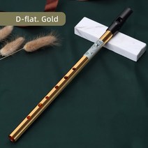 아이리시 휘슬로 나오미 황동 제작 아일랜드 휘슬 플루트 C/D 키 틴 페니 6 홀 악기, 2.D-flat. Gold