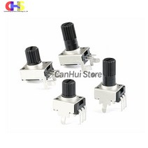 가변 저항RV09 수직 수평 12.5mm 샤프트 10 개 1K 2K 5K 1M 0932 조정 가능 저항 9 유형 3 핀 씰 전위차계, 12 B20K Horizontal 20mm