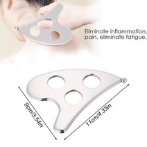 Byepain 마사지 guasha 플레이트 스테인레스 스틸 스크래핑 보드 페이셜 바디 스크레이퍼 페이스 리프트 안티 에이징 스킨 케어 냉각 금속, type1-1pcs, [01] type1-1Pcs