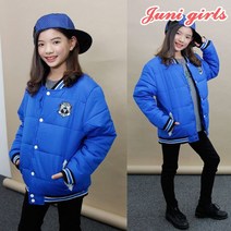 주니걸즈 주니와펜 패딩잠바 블루