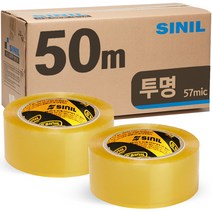 신일 투명 박스테이프 50M 57mic, 50개