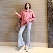 퍼니걸스 2061 허리 밴딩 앞트임 나팔 레깅스 여성의류