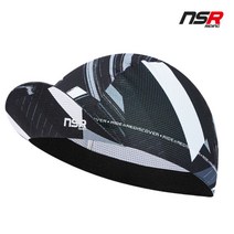 NSR 클럽 헤이지 캡 자전거 쪽모자 스판 헬멧 이너캡, 화이트