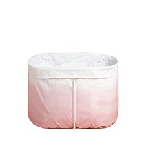 로얄다이아 와이드 대형 접이식 이동식 반신욕조, 1개, 화이트핑크