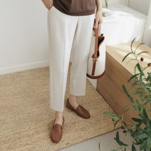 그녀의 신발 빠른배송 프리마 스판 린넨 슬랙스 아이보리 연베이지 진베이지 차콜 블랙