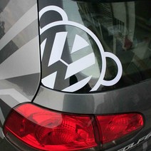 Volkswagen 폭스바겐 데칼 튜닝 스티커, 1개, 그린(대)