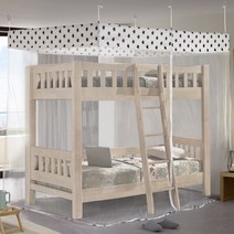 [알뜨리] 사각 모기장 텐트 블랙스타 단품 2층침대용(스텐봉 미포함) 침대 캐노피 모기장, 상세 설명 참조