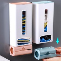 붙여쓰는 비닐봉투 정리함 쓰레기봉투 보관함 주방정리, 1.다용도봉투수납함(핑크)