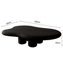 전통찻상 MOMO 북유럽 클라우드 심플 모던 소형 가정용 거실 모양 테이블 와비사비 100x69x30cm, 3.black