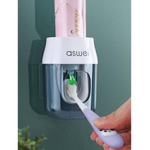 Q1080501 벽걸이 치약 짜기 짜개 자동 치약 디스펜서 펌핑기, 블루+사은품랜덤증정