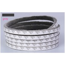 kkamp fin 3m5m 자체 접착 씰링 방풍 브러시 스트립 홈 도어 창 방음 스트립 가스켓, 회색, 9mmx15mmx5m