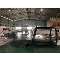 몽골게르텐트 대형 아웃도어 3m 클리어 탑 리조트 글램핑 용 투명 공기주입식 버블 캠핑 텐트 캡슐 터널, 02 Black_01 3m