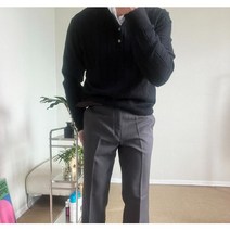 머슬핏니트 남성니트티 남자헨리넥