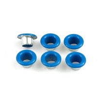 신발 가방 의류 가죽 벨트 모자용 5mm 금속 구멍 와셔 공예 수리 그로멧 라운드 아이 링 100 세트, Blue