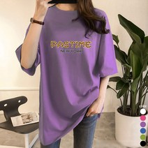 [오늘발송] 스타일아유 PASTIME 오버핏 반팔티 여성용 롱 빅사이즈 박시 반팔티셔츠 반팔 티셔츠[AYG6TS359A]
