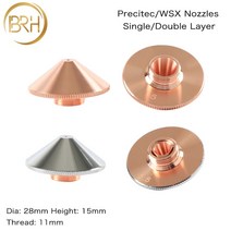 precitec wsx 단일 더블 레이어 dia.28mm 구경 0.8-5.0mm p0591-571-0001 파이버 레이저 커팅 헤드 용 brh 레이저 노즐, 3.0mm
