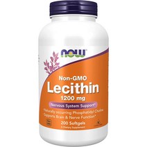 (1+1 NOW 나우푸드 레시틴 LECITHIN 1200mg 200소프트젤 x 2팩, 2개