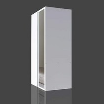 웰튼 레베카800 하이그로시 이불수납 거울 옷장, 화이트-거울옷장