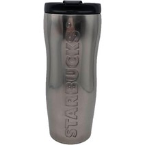 Starbucks Lucy Curvy Chrome 스테인리스 스틸 텀블러 12oz 진공 보온병 컵 - 실버, 기본