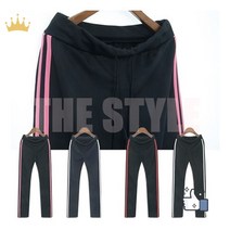 토끼조아 유니크한 옆줄 쿠션지 (레드) 트레이닝팬츠 러블리한 봄옷
