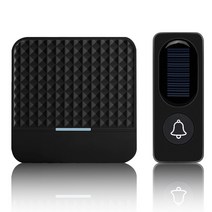 Foresym-무선 초인종 키트 집 보안 스마트 도어 벨 차임 방수 야외 터치 버튼 아주 긴 전송, 01 Black_02 EU