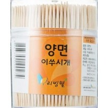 리빙웰 자작나무 양면 대 이쑤시개 원통, 480개입, 54개